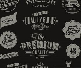 Quality Labels free design vector