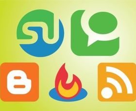 Social Communication Icons vector set