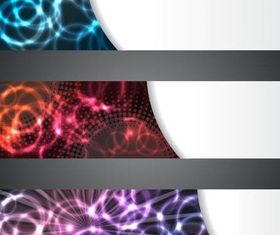 Shiny Circle Banners vector