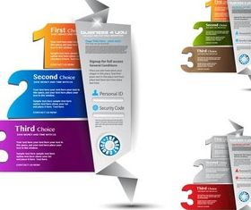 Origami Web Elements Illustration vector