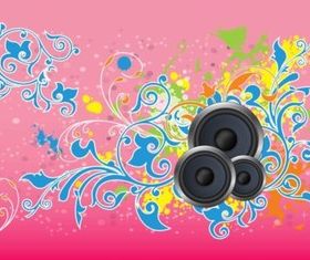 Flowers And Music vector