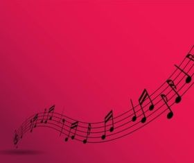 Staff And Notes vector set