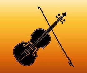 Violin Silhouette vectors graphics