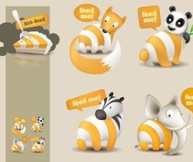 RSS Feed Illustrations vectors material