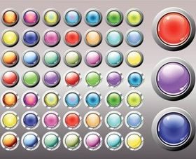 Shiny Buttons creative vector