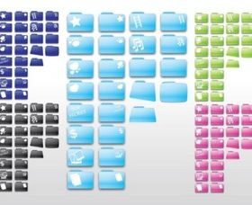 Computer Folders vector graphic