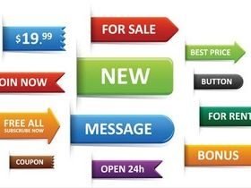 Colorful Web Element vector graphic