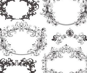 Swirl Ornament Frames Illustration vector