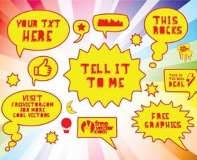 Speech Bubbles Vectors material