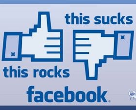 Facebook Like Dislike set vector