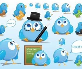 Twitter Cartoons vector