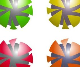 Shiny Abstract Logotypes art vector