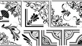 Stylish Ornament Corners vector graphic