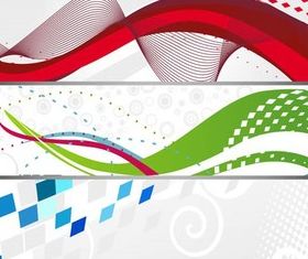 Abstract Shiny Banners vector