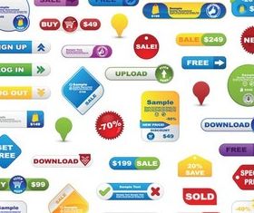 Sale Web Color Elements art vectors material