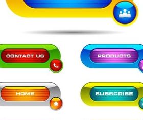 Glass Web Elements vector