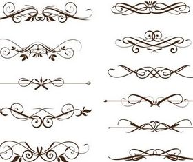 Swirl Ornament Elements vector