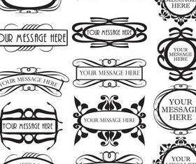 Stylish Ornate Labels vector