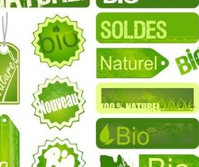 Creative Eco Stickers vector