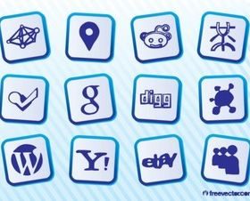 Social Web Logo vector set