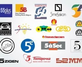 Five Logos vector set