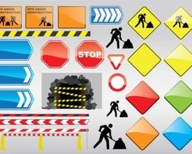 Construction Signs vector