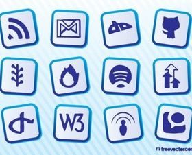 Social Website Vectors set