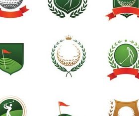 Stylish Golf Logo vectors graphics