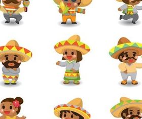 Mexican Characters vector
