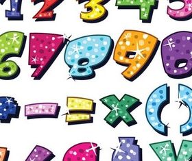 Digits graphic creative vector