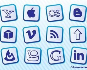 Popular Social MediIcons Illustration vector