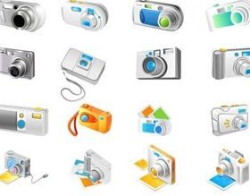 Figure Different camera vector graphics