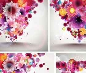 Flowers Backgrounds design vector