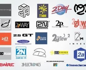 Creative Logos design 2 vectors