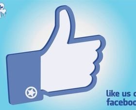 Facebook Like Hand set vector