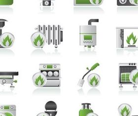 Objects on biofuels creative vector