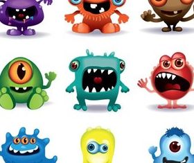Different Funny Monsters vector