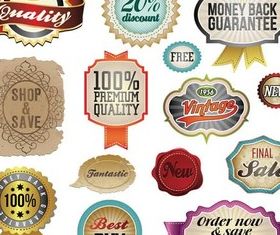 Color Sale Labels vector