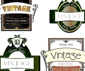 Green Labels shiny vector