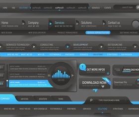 Stylish Web Buttons vector