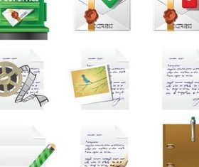 Post Style Icons Vector