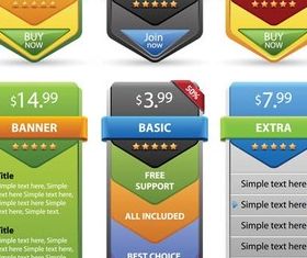 Colorful Web Stickers Vector graphics