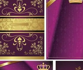 Purple Luxury Labels vector graphic