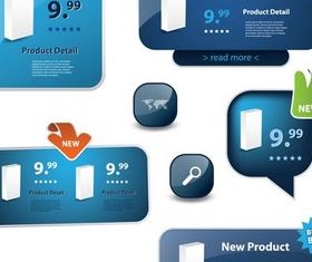 Blue Web Elements Vector