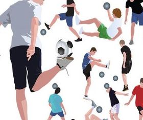 Football freestyle Vector