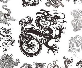 Dragons Tattoo free vector