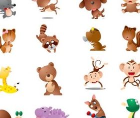 Cute Animals vectors graphics