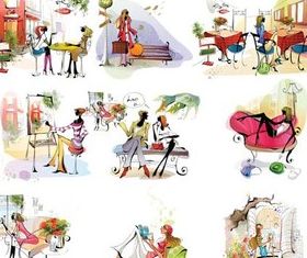 Nice Girls graphic vector graphic