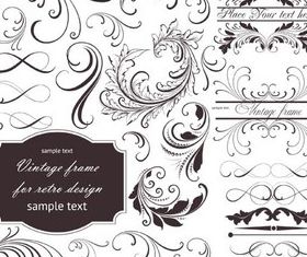 Floral Swirl Design Illustration vector