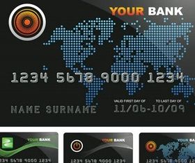 Abstract Credit Cards vectors graphics